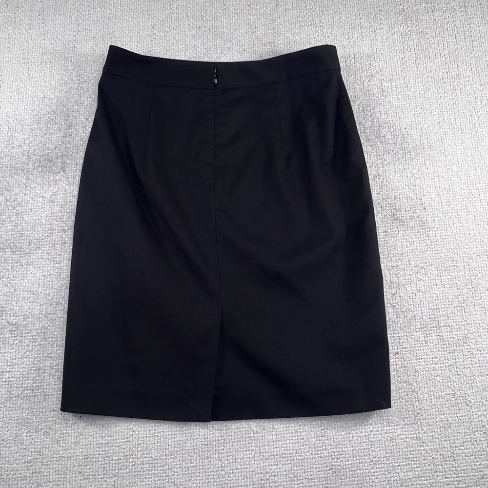 Banana Republic Black Stretch‎ Pencil Skirt Womens 4 Petite Lined Knee Length - Picture 5 of 7